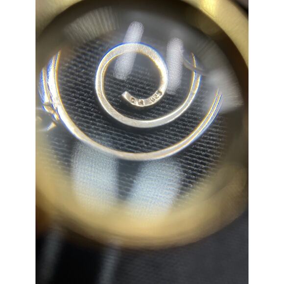 Vintage Signed CA 925 Sterling Silver Hammered Swirl Twirl Dangle Post Earrings - Picture 8 of 12